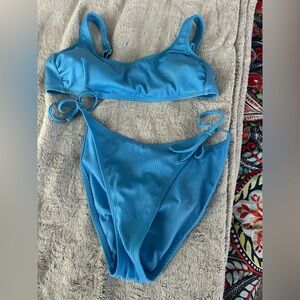 Wild Fable Light Blue Ribbed Bikini